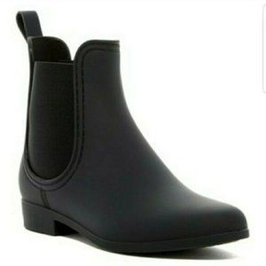 JC Play Jeffrey Campbell  'Forecast' Rain Boots, Matte Black  Size Women 10 NEW